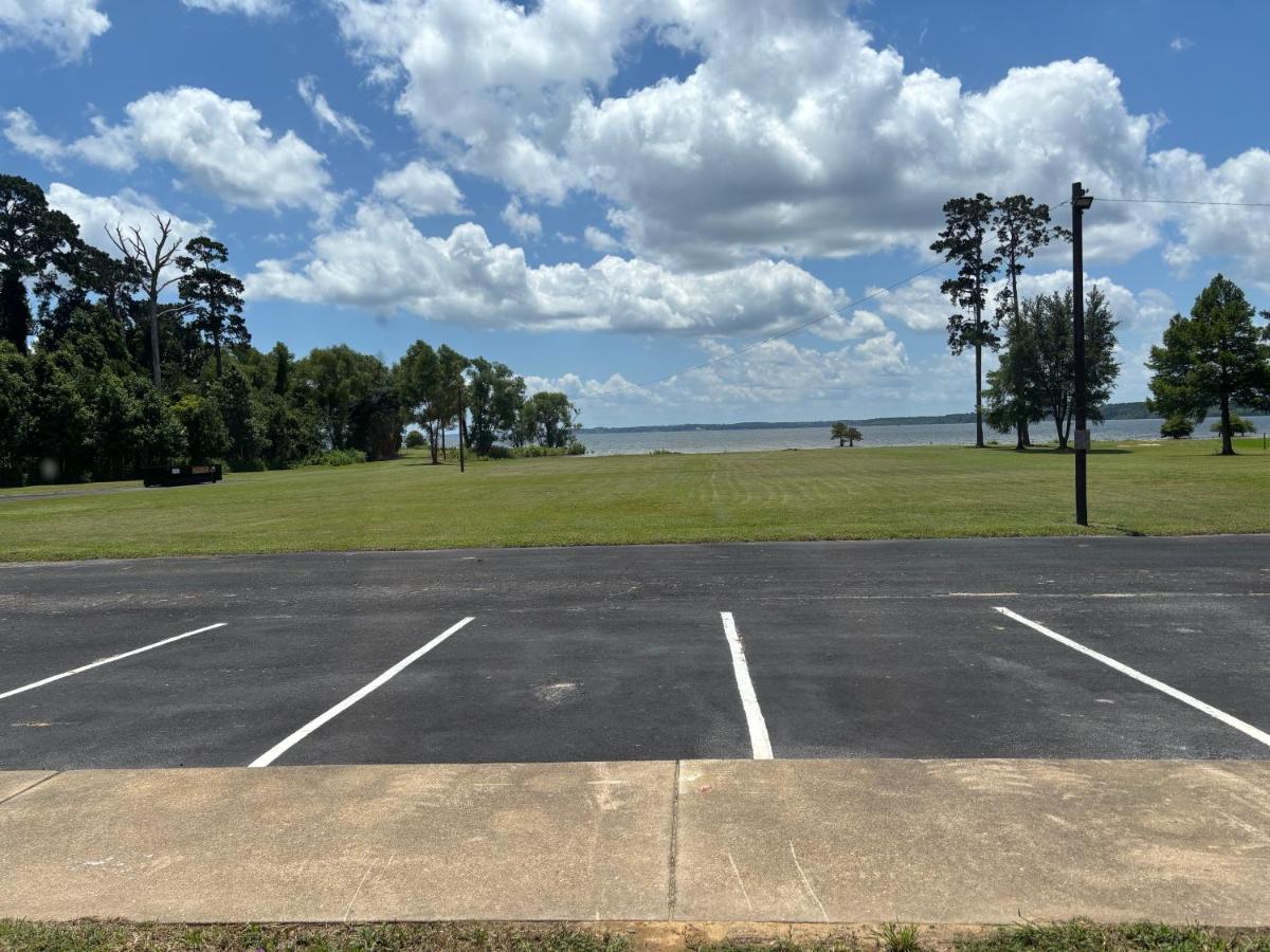 Toledo Bend Reservoir view with East Texas pines and open sky